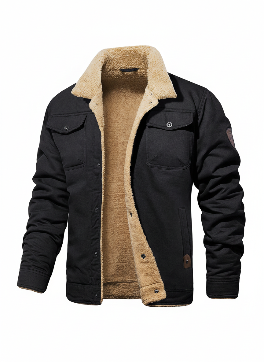 Bomer | Casual Kort Bomberjakke i Sort og Marineblå 0