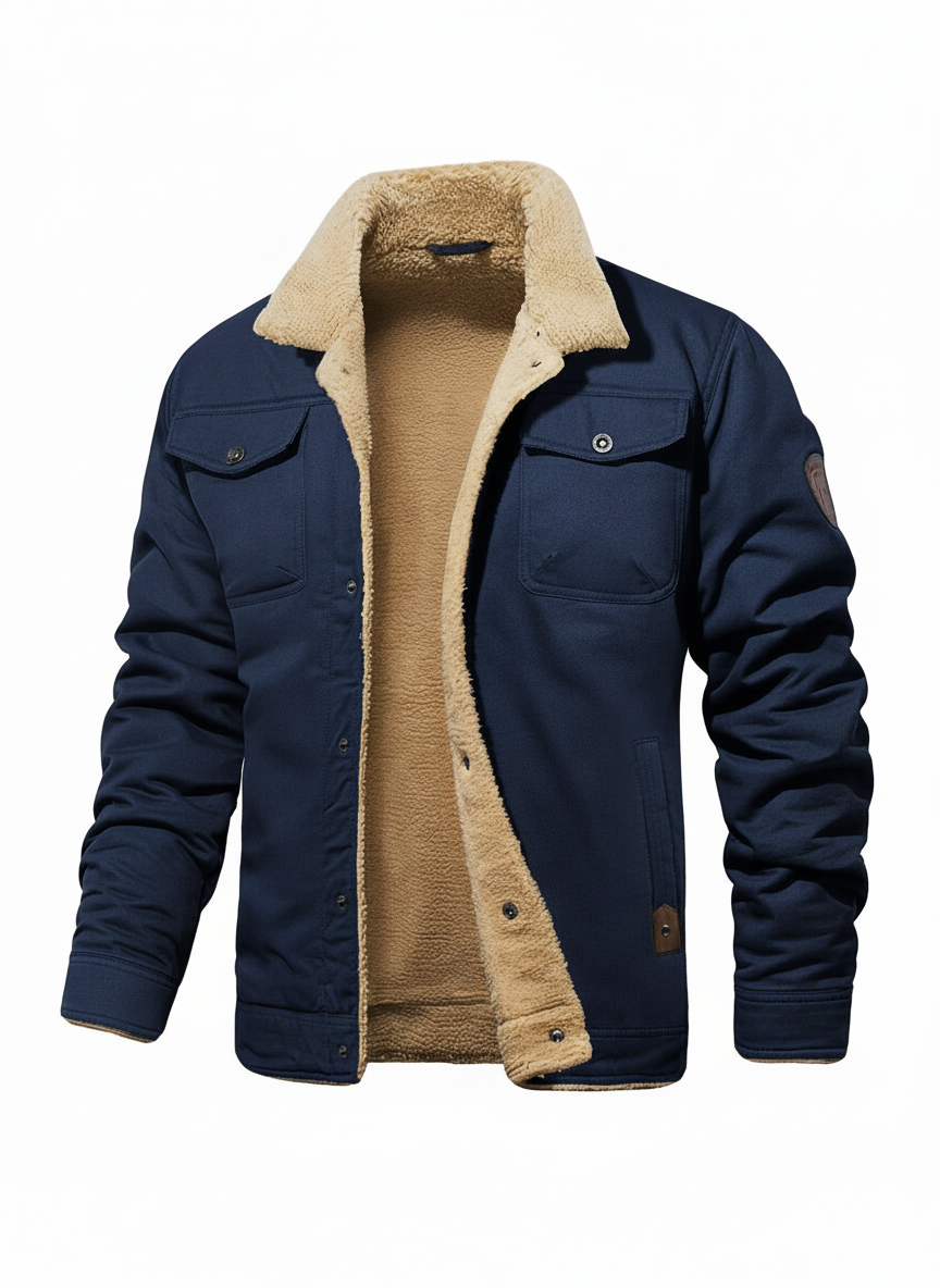 Bomer | Casual Kort Bomberjakke i Sort og Marineblå 1