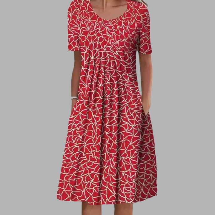 Delilah | Dame Blomstret Midikjole Med Kortærmer Og Læg 6