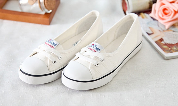 Fiona | Dame Kanvas Slip-On Flade Balletsneakers