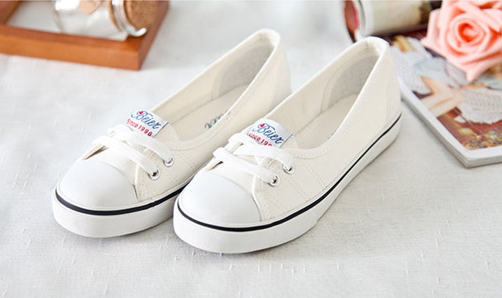 Fiona | Dame Kanvas Slip-On Flade Balletsneakers
