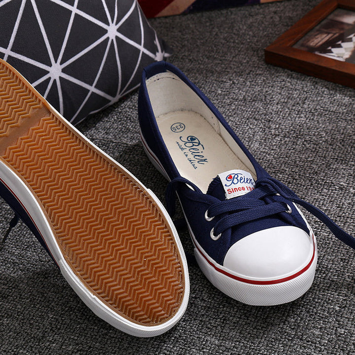 Fiona | Dame Kanvas Slip-On Flade Balletsneakers 2