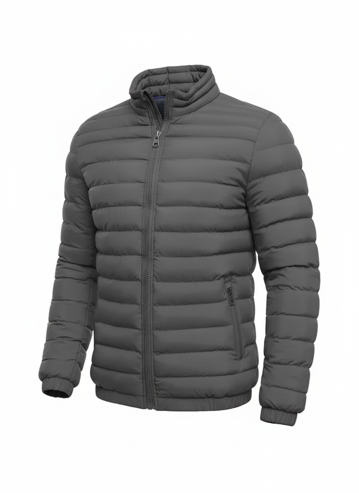 Hæde | Overgangsjakke Med Stående Krave Grå Sort Blå 0