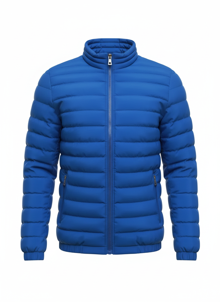 Hæde | Overgangsjakke Med Stående Krave Grå Sort Blå 1