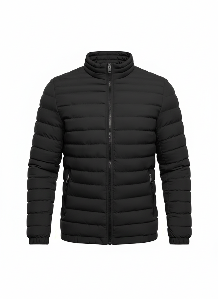 Hæde | Overgangsjakke Med Stående Krave Grå Sort Blå 2