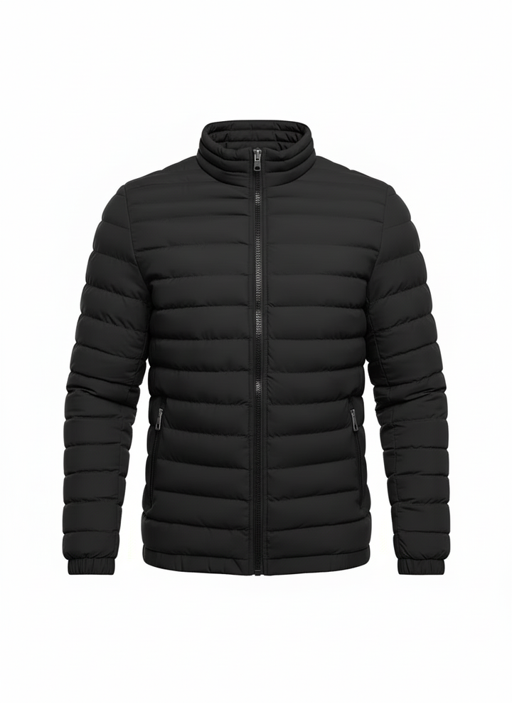 Hæde | Overgangsjakke Med Stående Krave Grå Sort Blå 2