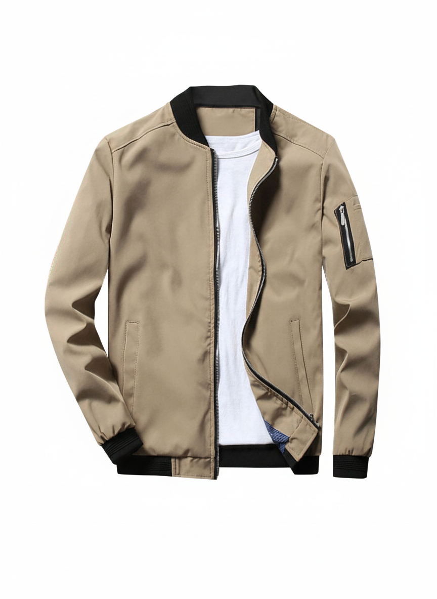 Havik | Casual Herre Jakke Med Lynlås Og Stående Krave 3