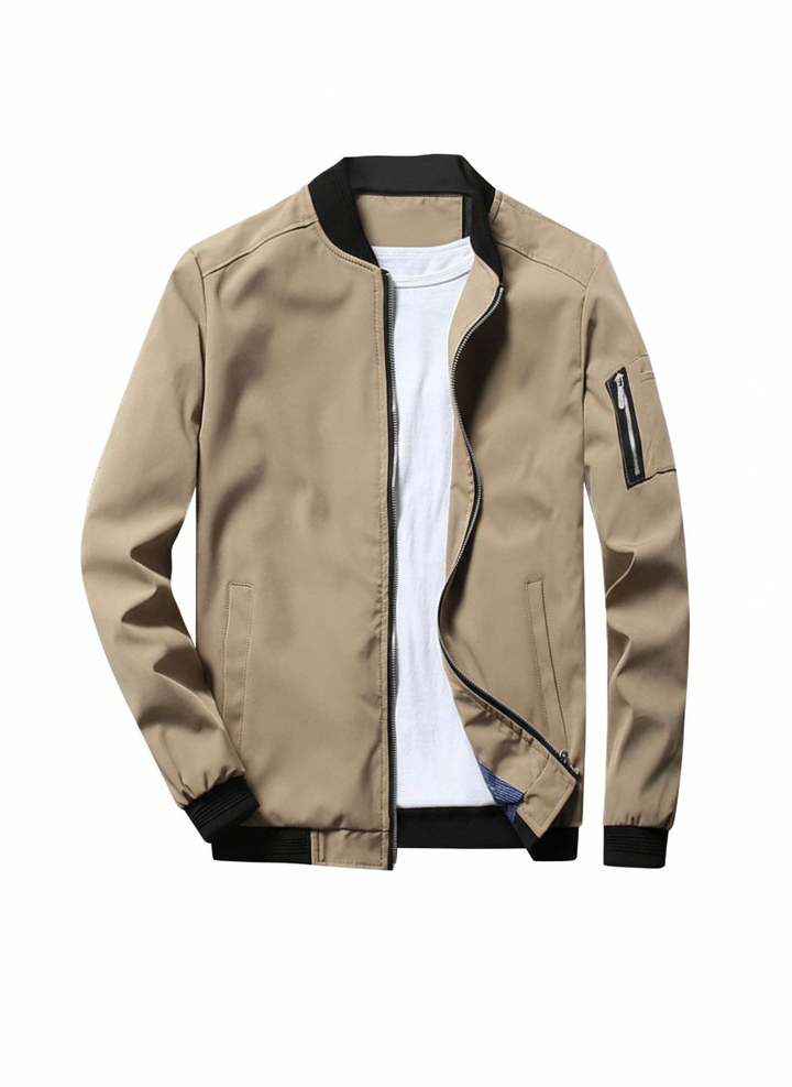 Havik | Casual Herre Jakke Med Lynlås Og Stående Krave 3