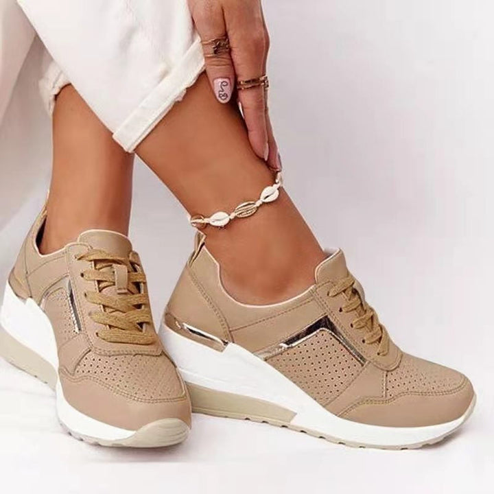 Paige | Dame Snøresneakers Med Wedge Platform 2