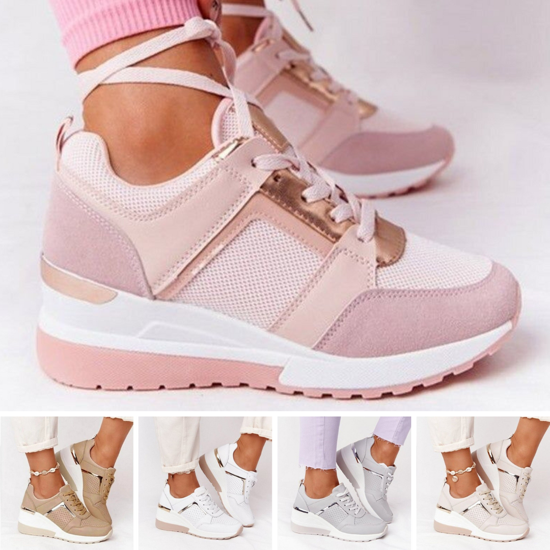 Paige | Dame Snøresneakers Med Wedge Platform 5