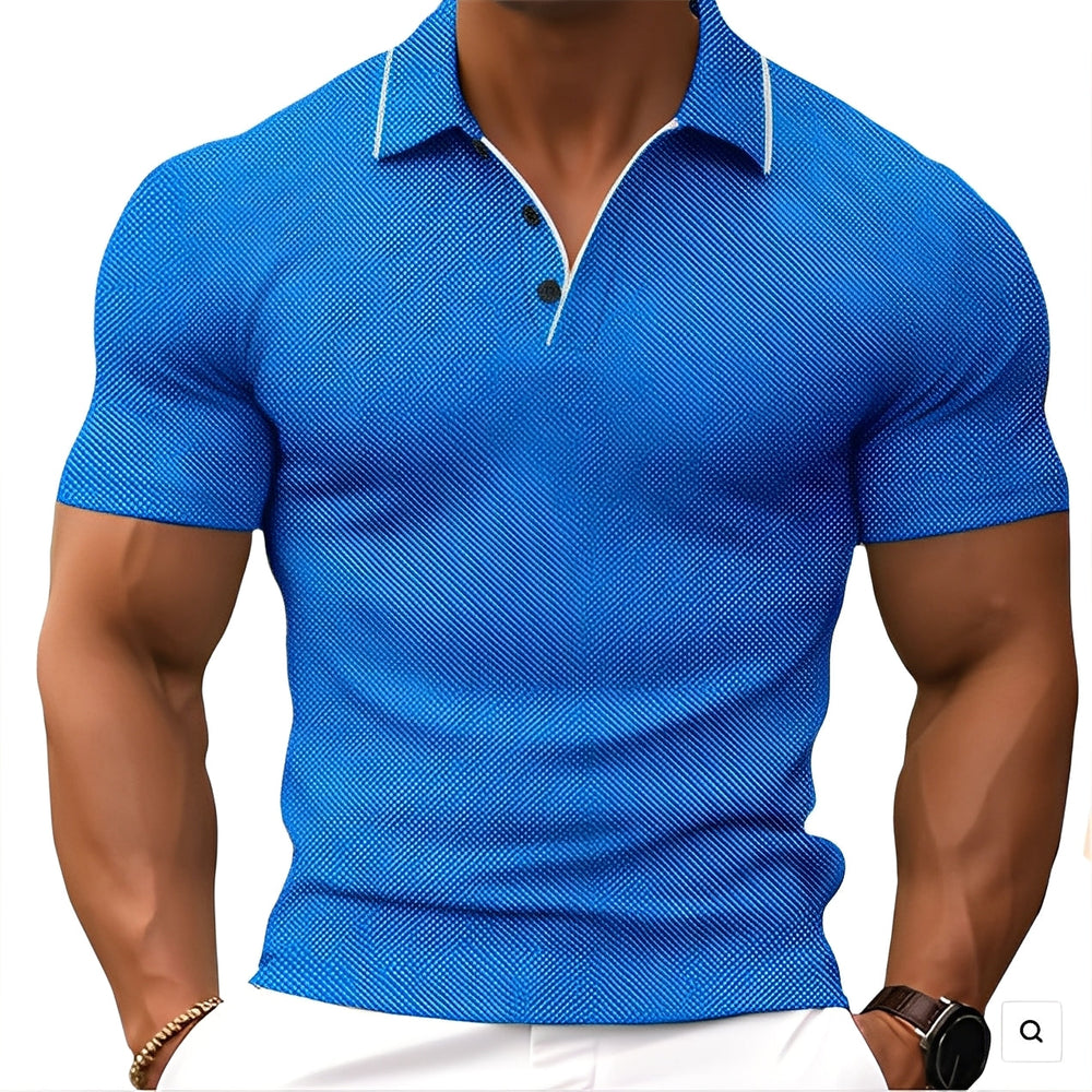 Philip | Herre Poloshirt Slim Fit Tekstureret Kontrastkrave 1