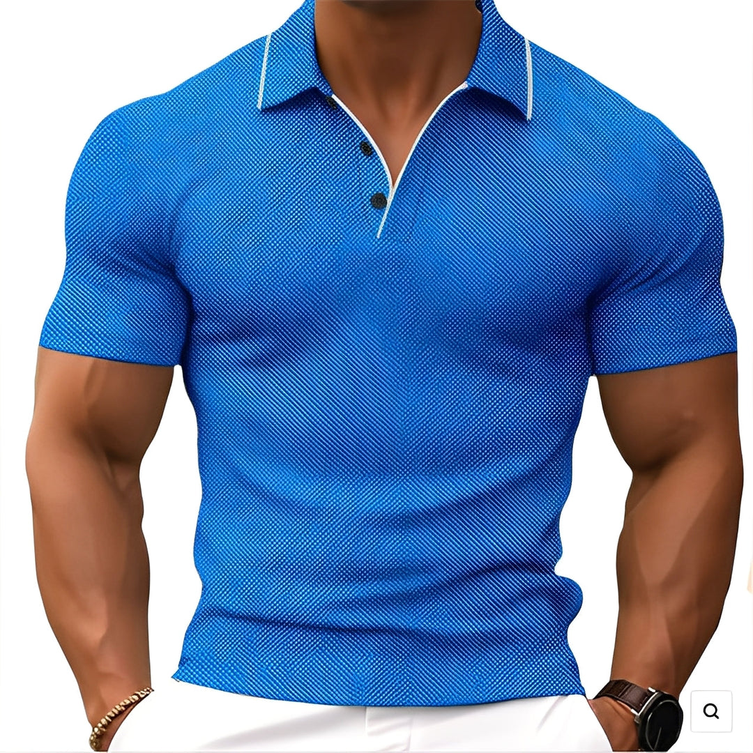 Philip | Herre Poloshirt Slim Fit Tekstureret Kontrastkrave 1