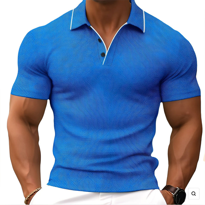 Philip | Herre Poloshirt Slim Fit Tekstureret Kontrastkrave 1