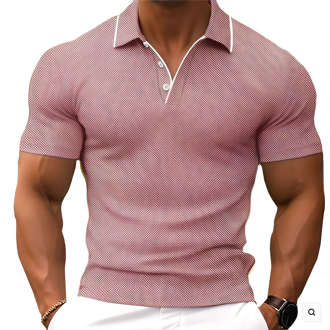 Philip | Herre Poloshirt Slim Fit Tekstureret Kontrastkrave 3