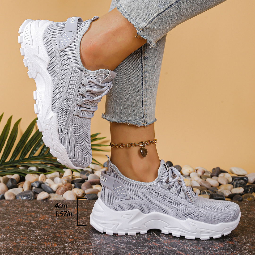 Sabrina | Dame Strikket Chunky Snøresneakers 3