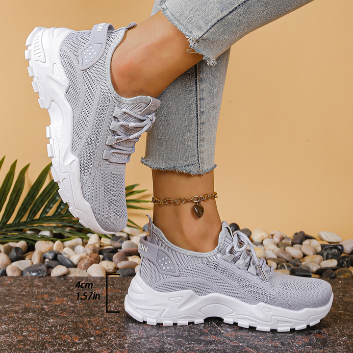 Sabrina | Dame Strikket Chunky Snøresneakers 3