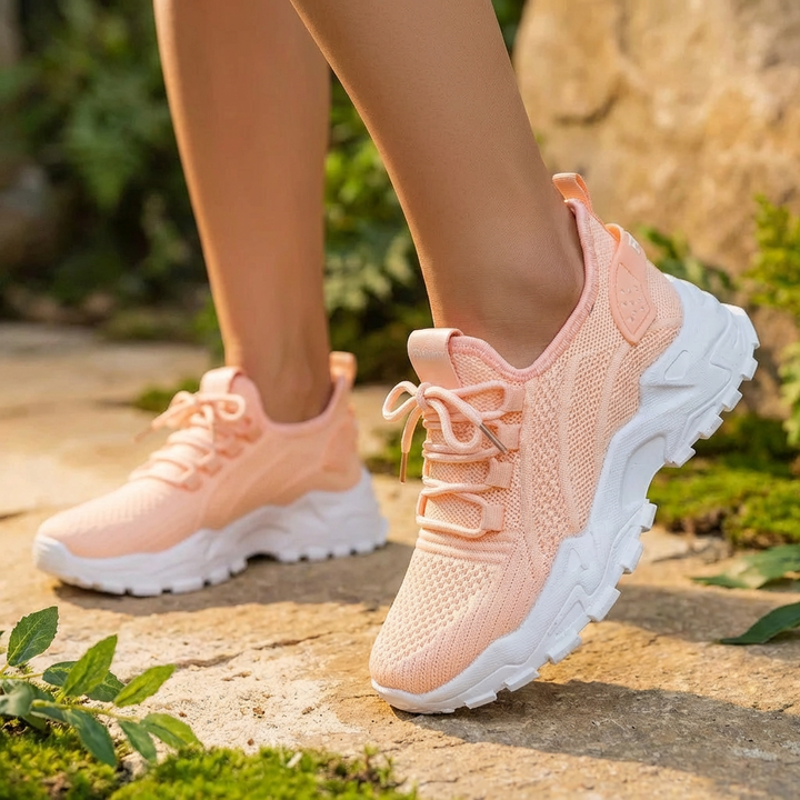 Sabrina | Dame Strikket Chunky Snøresneakers 7