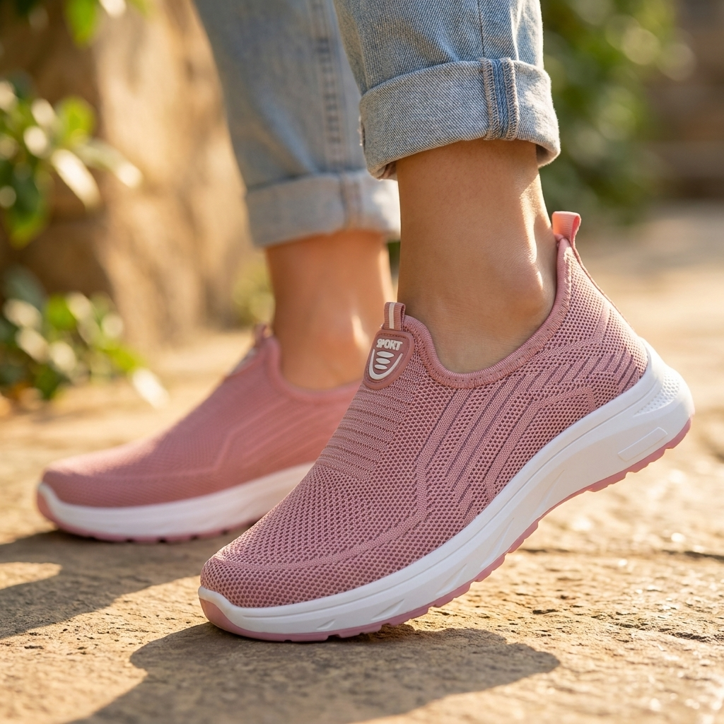 Sienna | Dame Strikket Slip-On Letvægtssneakers