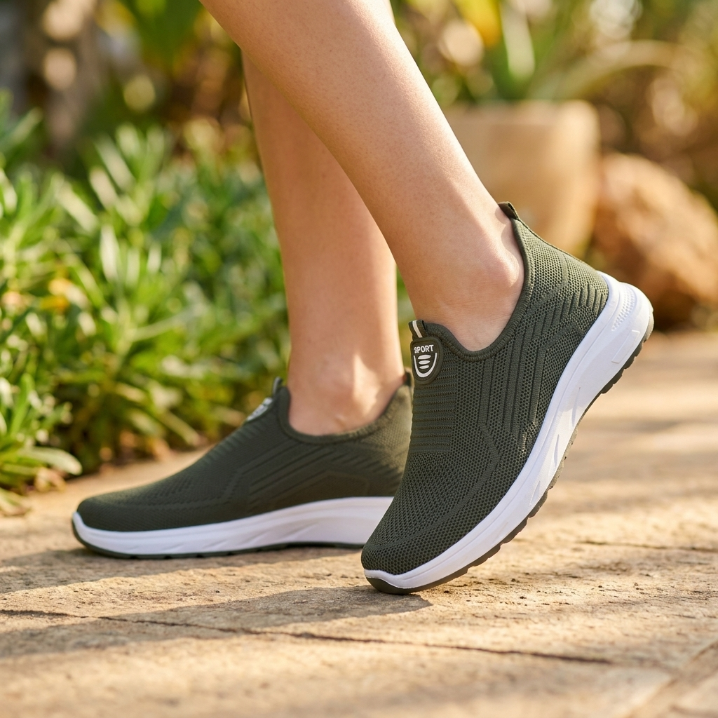 Sienna | Dame Strikket Slip-On Letvægtssneakers 2