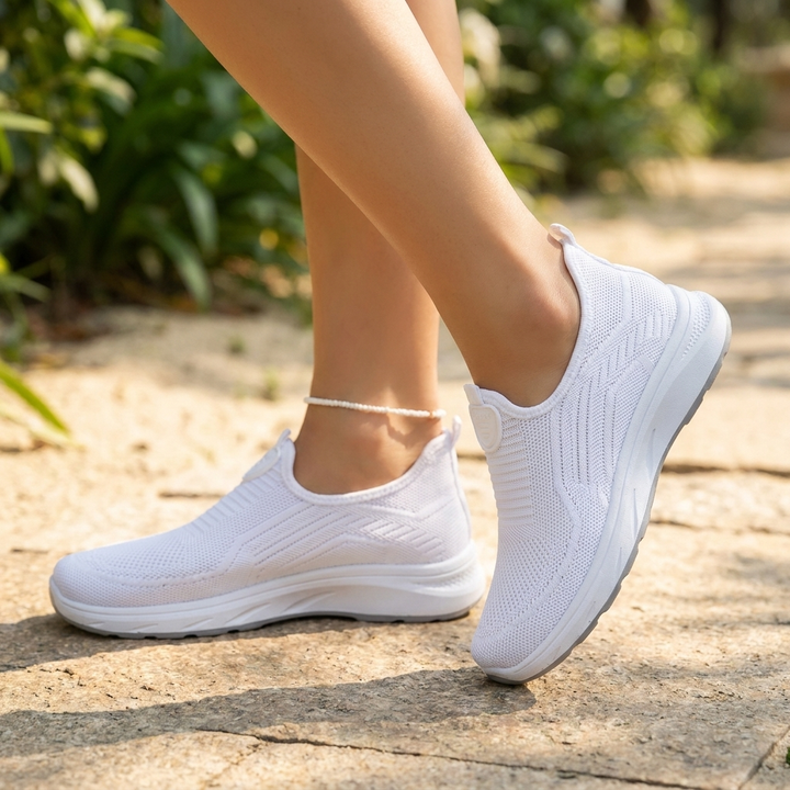 Sienna | Dame Strikket Slip-On Letvægtssneakers 5